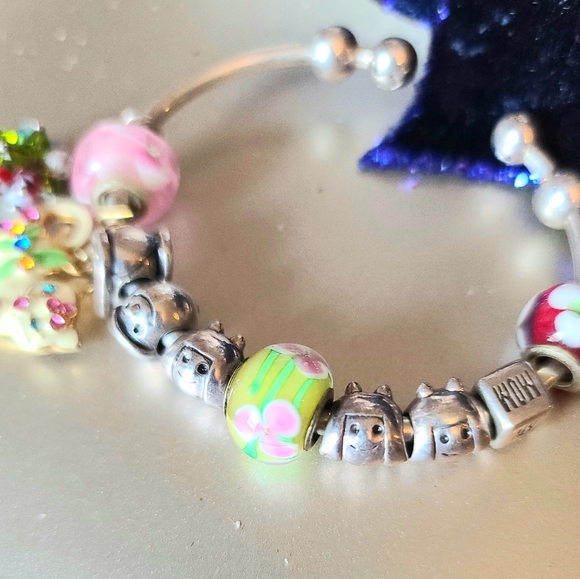 Chamilia 925 Charm Bracelet 11 Charms - Picture 3 of 5